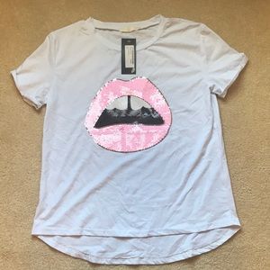 Nasty Gal Lip Sequin Tee